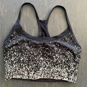 Black and Silver Speckled Women's Sports Bra
